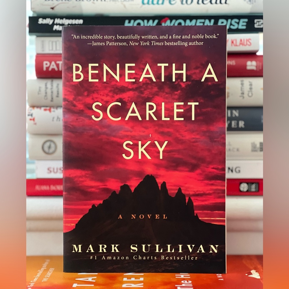 Beneath a Scarlet Sky Novel by Mark Sullivan Paperback NEW